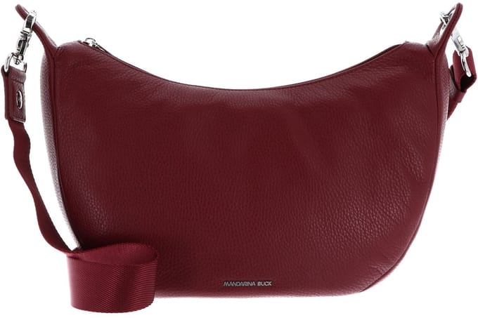 MANDARINA DUCK Leren schoudertas Mellow Leather Hobo Bag Grape donkerrood