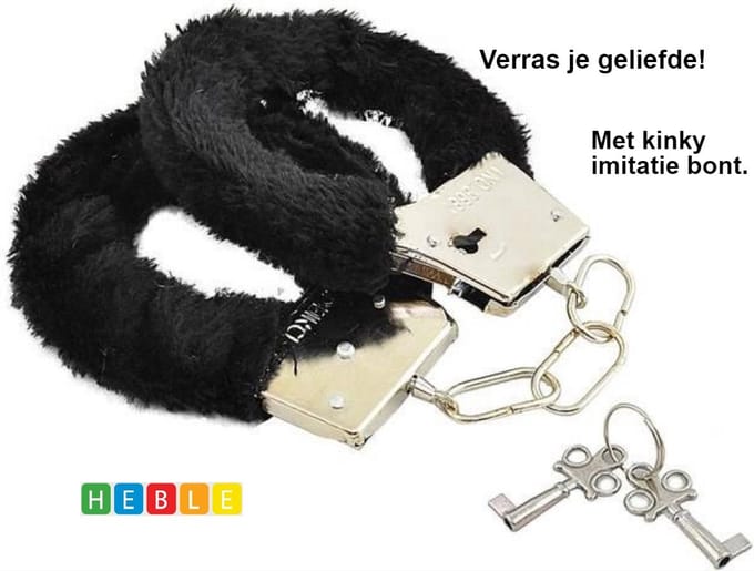 *** Fluffy Handboeien - Stout Rollenspel - 2 Sleutels - van Heble® ***