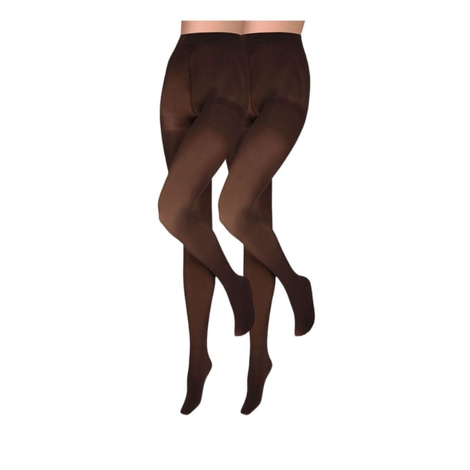 Dames panty 60 denier - microfiber - 2-Pak - Coffee / S/M