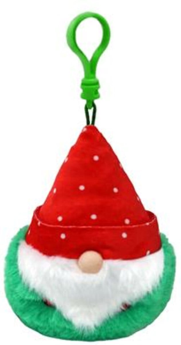 TY Beanie Boo's Clip Christmas Gnome Red Hat 7 cm