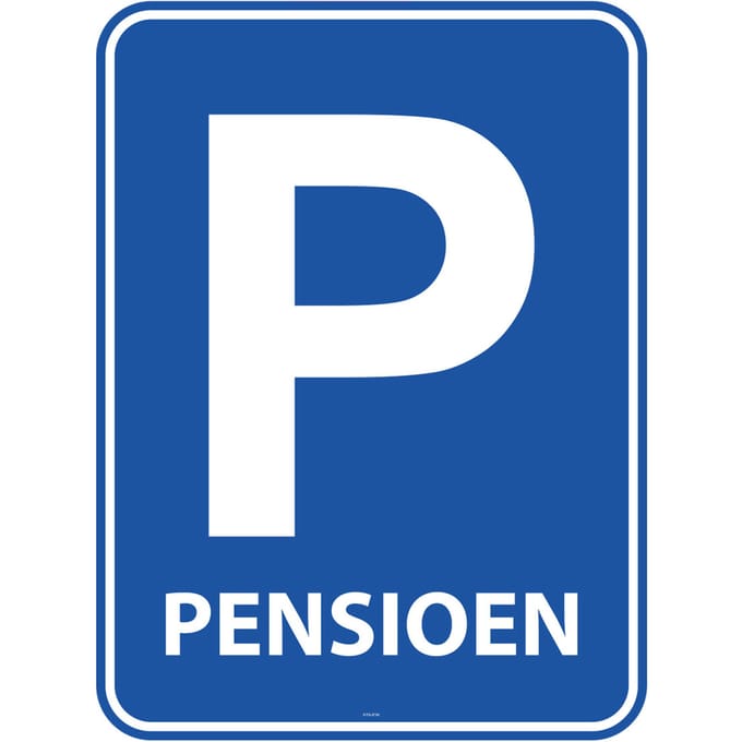 Pensioen Parkeerbord Deurbord