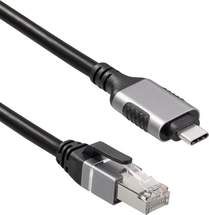 Powteq USB C naar netwerk - 3 meter - USB netwerkkabel - 1 Gbit - USB-C 3 naar RJ45 Cat 6 - Afgeschermd