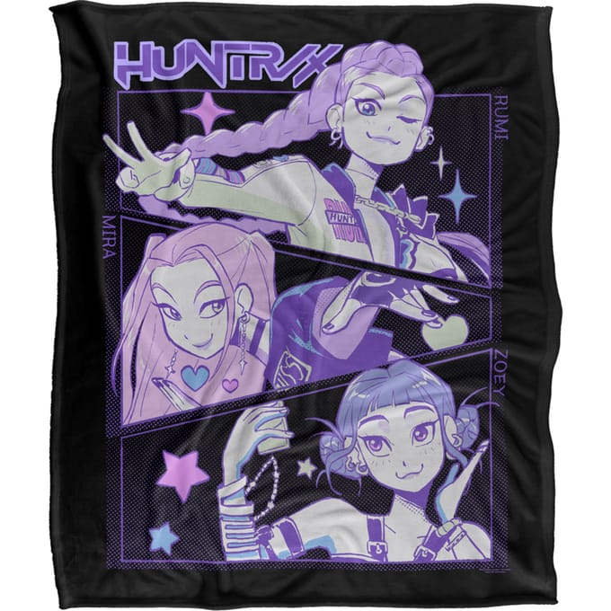 K-Pop Demon Hunters Fleece Huntr/X Supersoft Deken (Multikleur)
