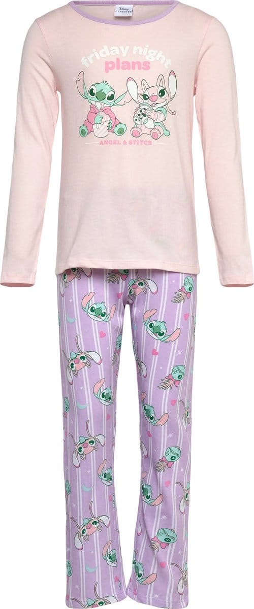 Lilo en Stitch pyjama - Maat 116 - Roze - Meisjespyjama - 100% katoen