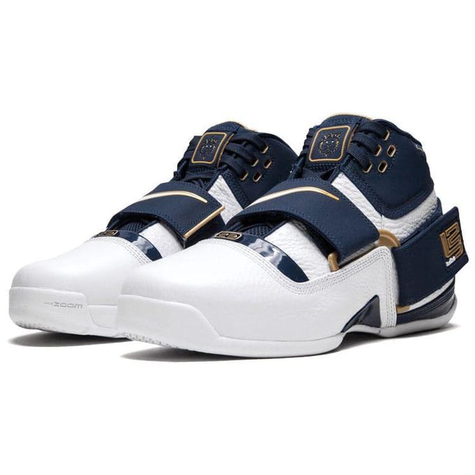 Nike LeBron Soldier 1 25 Straight Heren Sneakers Blauw middernachtblauw wit AO2088-400 43 white