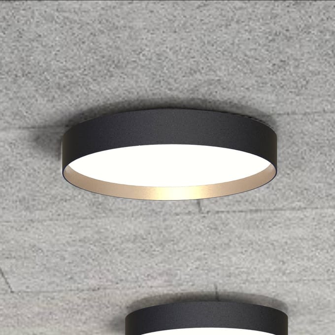 Loom Design LUCIA 45 Wand-/Plafondlamp Zwart/Goud, 26W, 2700K