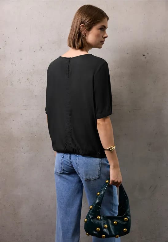 Blouseshirt met elastische zoom