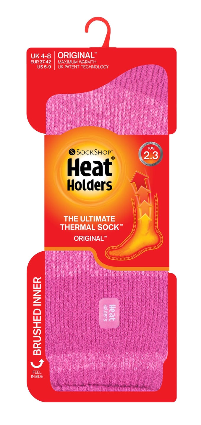 Heat Holders - Dames 2.3 tog thermo wintersokken - Advertentieblok Roze