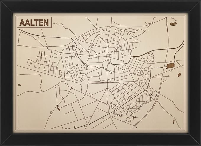Decoratief Beeld - Houten Van Aalten - Hout - Bekroned - Bruin - 21 X 30 Cm