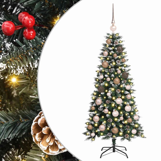 vidaXL - Kunstkerstboom - Groen - 120 - cm - PVC - en - Plastic - en - Staal