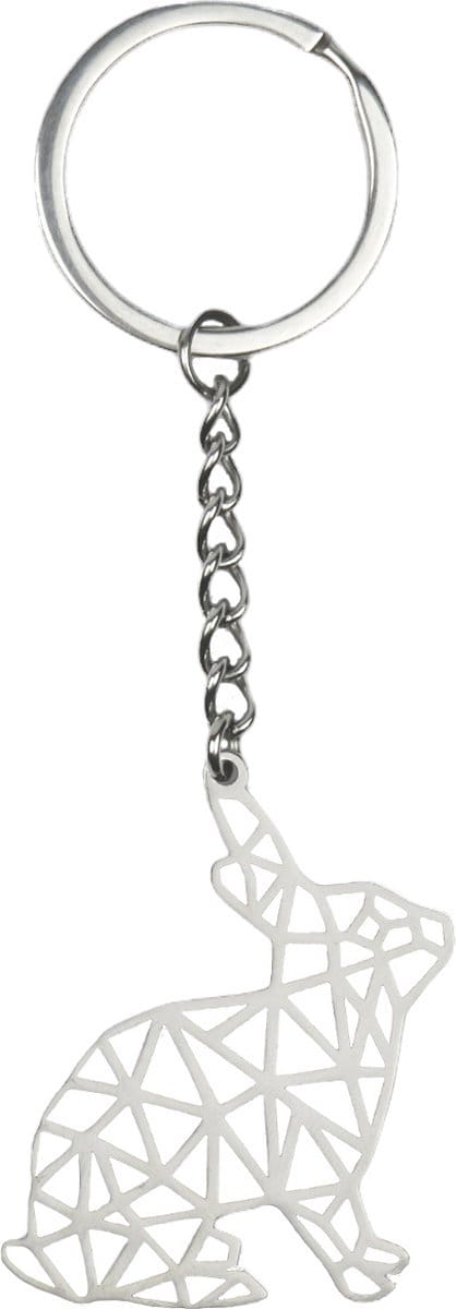 Sleutelhanger Patroon Sleutel Hanger Metaal Patroon Geometrisch - Konijn
