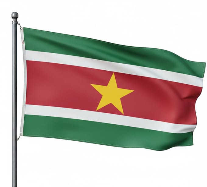 Trasal - vlag Suriname – surinaamse vlag 150x90cm