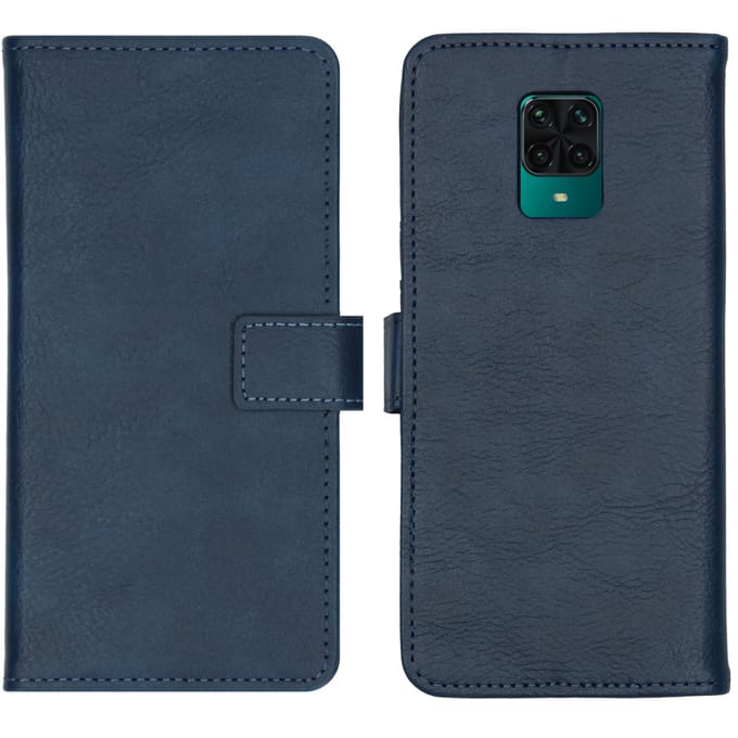 imoshion Hoesje - Geschikt voor Xiaomi Redmi Note 9 Pro / Xiaomi Redmi Note 9S - Luxe Bookcase - Donkerblauw