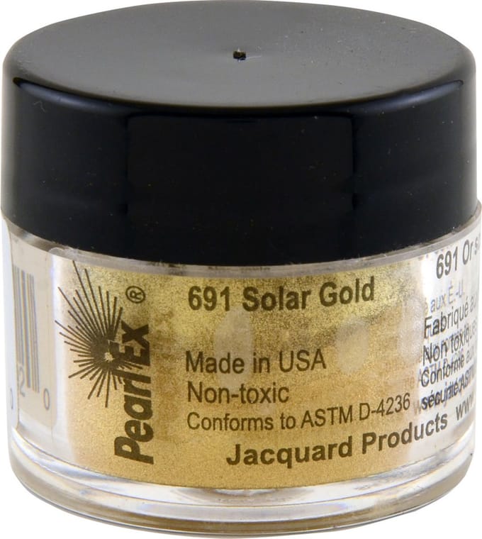 Jacquard pigment poeder Pearl Ex Zonnegoud 3 gram creatief.