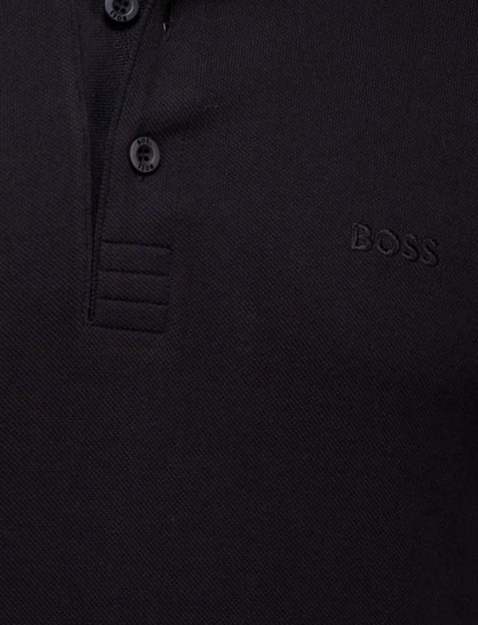 Heren Boss Hbg Paddy Polo Shirt Met Contrast Bies in Zwart 009