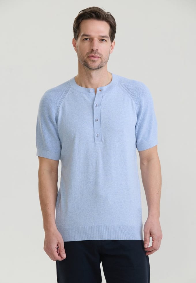 Felix Hardy Tshirt Ronde Hals 100% Katoen Heren Blauw - M