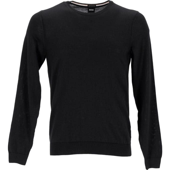 Hugo Boss gebreide trui van zwarte wol