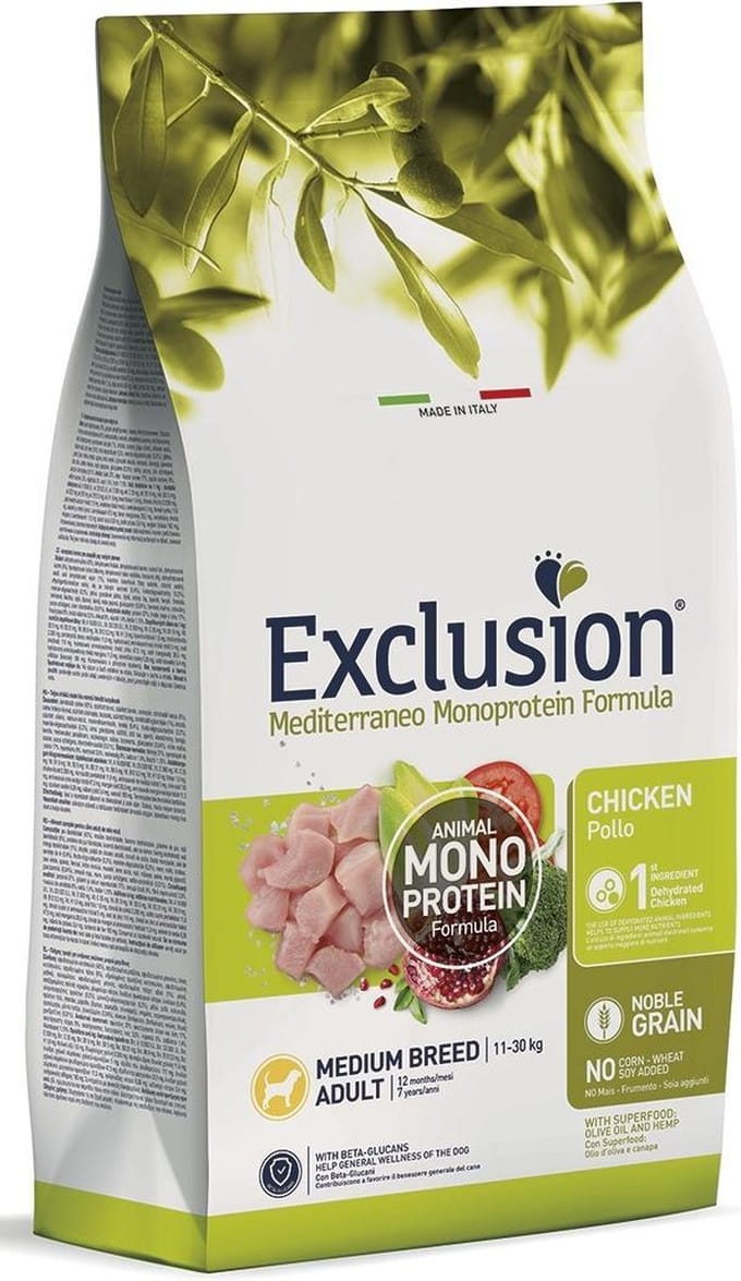 Exclusion Mediterraneo medium kip 12 kilo