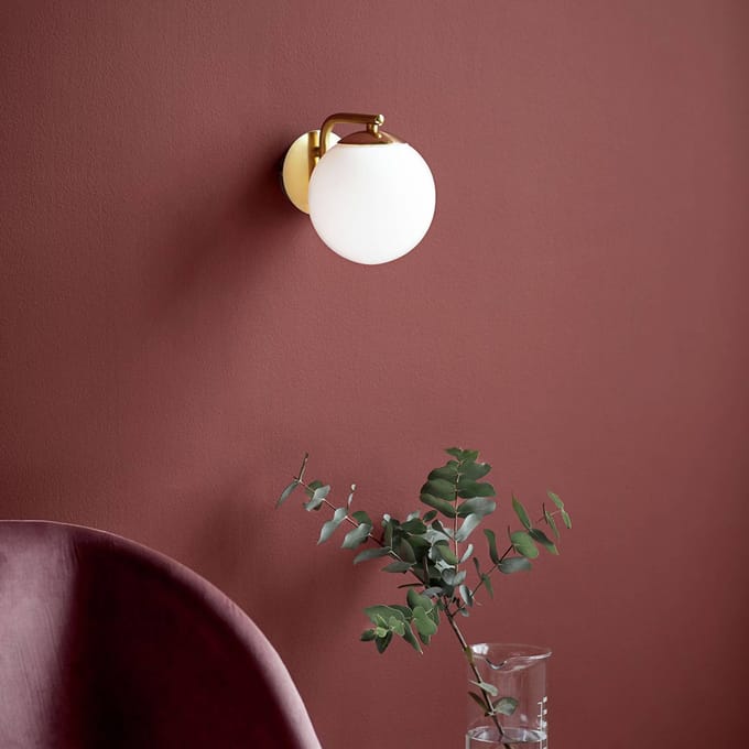 Nordlux Wandlamp Grant met stekker, messing