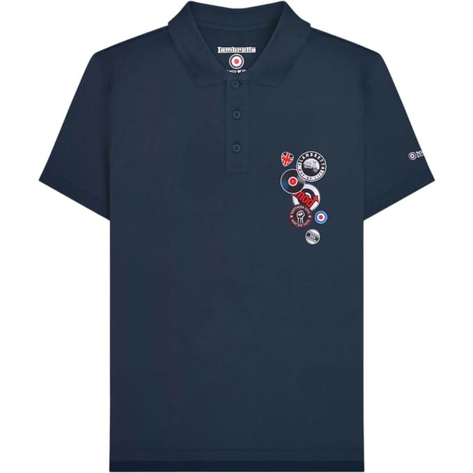 Lambretta Heren Badge Poloshirt (Marineblauw)