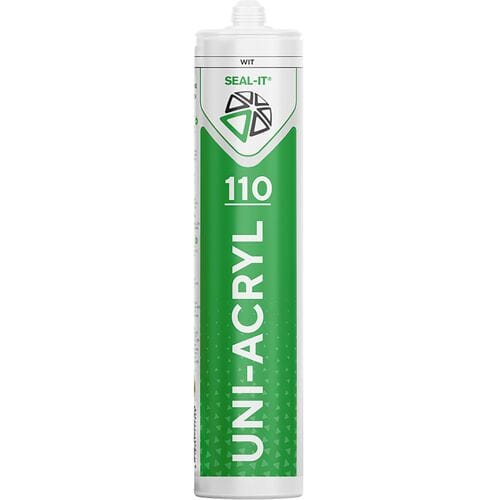 Seal-it 110 Uni-Acryl acrylaatkit - 310 ml koker - wit - professioneel voor aansluitvoegen binnen