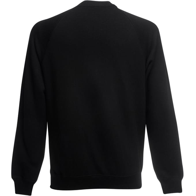 Fruit Of The Loom Heren Raglan Mouwen Belcoro® Sweatshirt (Zwart)