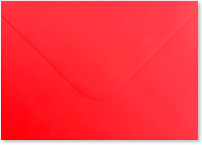 100 Luxe C5 Enveloppen Rood - 22,8 x 16,2 cm - 110 Grams - 228x162mm - Puntklepsluiting