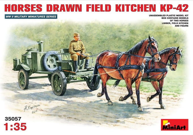 Horses Drawn Field Kitchen Kp-42 - Scale 1/35 - Mini Art - MIT35057