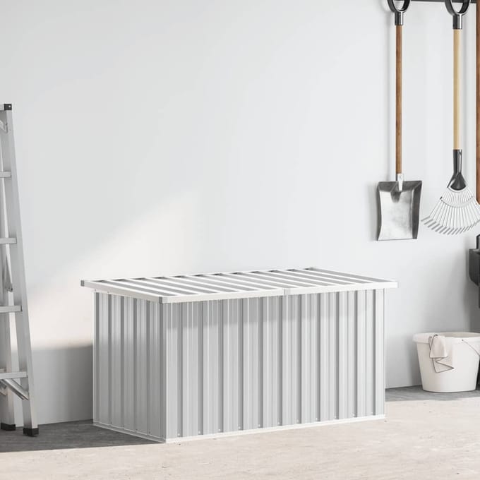 vidaXL - Tuinbox - 129x67x65 - cm - grijs