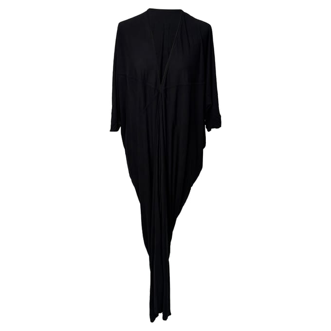 Rick Owens Concordians Kite Maxi Dress in Black Viscose