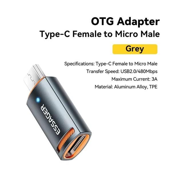 Essager USB3.0 OTG-adapter Type-C USB-A Micro Female naar USB Micro iP Type-C Male Converter voor Macbook Xiaomi iPhone OTG-adapter
