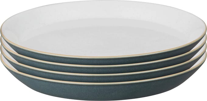 Denby | Impression Charcoal Bord Medium set van 4 ø 21.5 cm - Bord