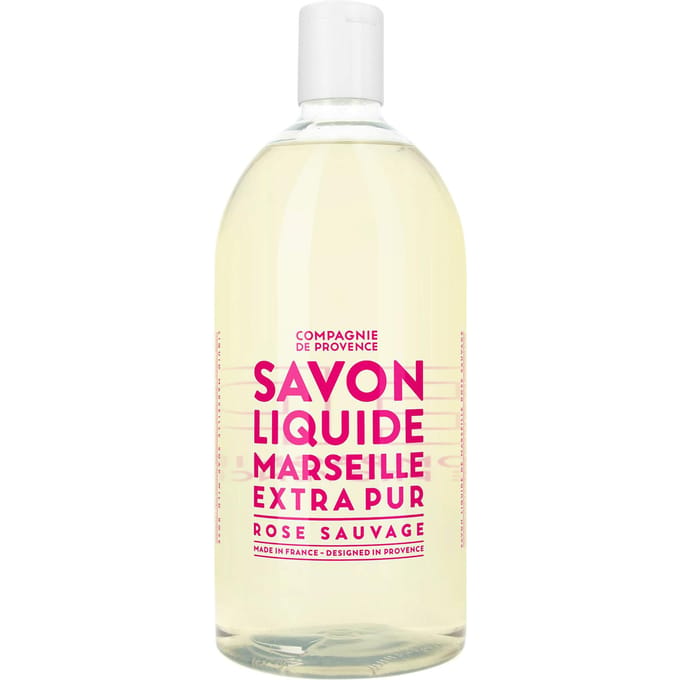 Savon de Marseille vloeibare handzeep Extra Pur Rose Sauvage 1 liter navulling
