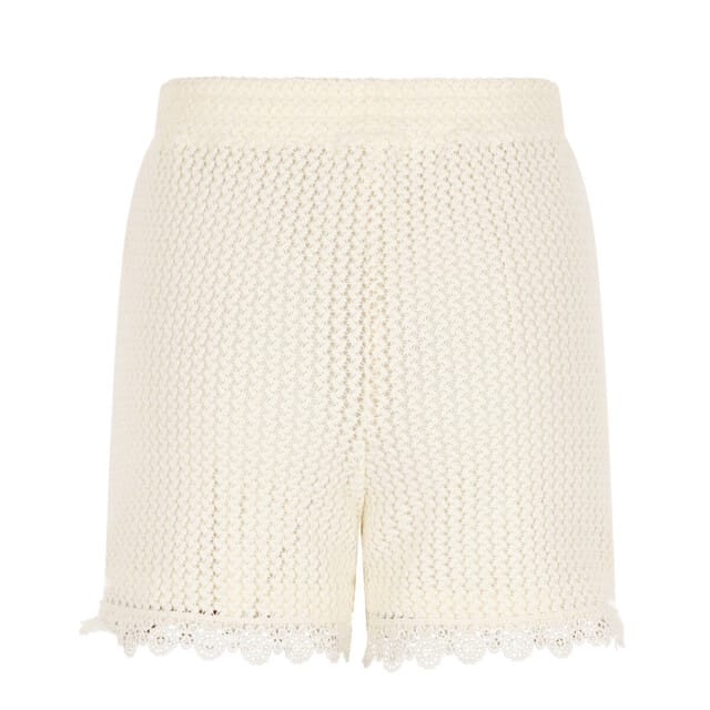NoBell' - Silas Crochet Knitted Short - Pearled Ivory - Maat 158