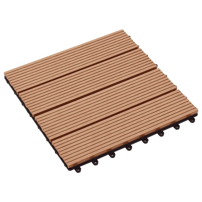 vidaXL - Terras - Tegel - 11 - st - Teakhout - 30 - x - 30 - cm - WPC