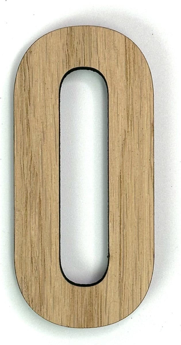 Houten letter O - 20 cm hoog