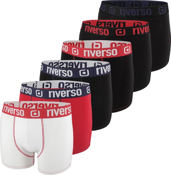 riverso Heren Boxershorts RIVOle 6-Pack Veelkleurig S