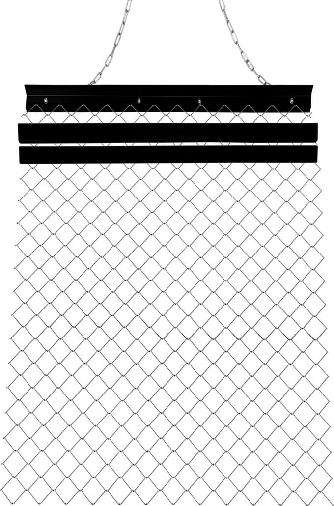 Kettingeg - zilver - 1,5m x 1,2m - verstelbaar voorblad