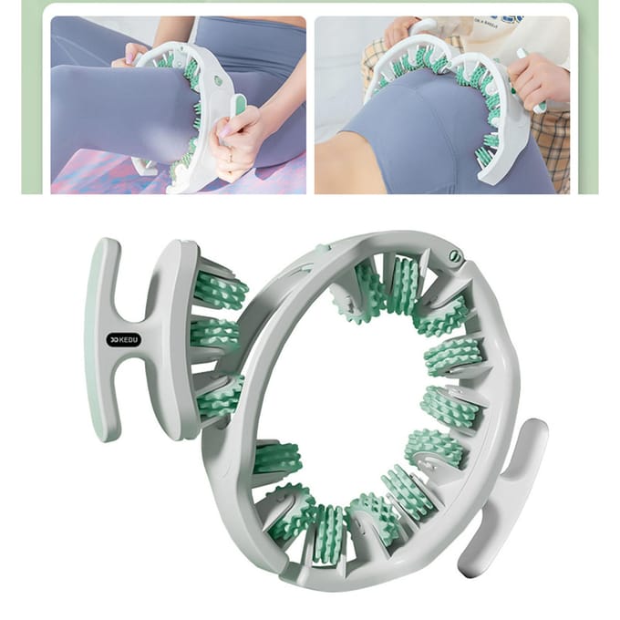 Cellulite Massager Handmatig Spier Massager Roller Ringvormig Afneembaar Multifunctioneel voor Been Nek Arm white