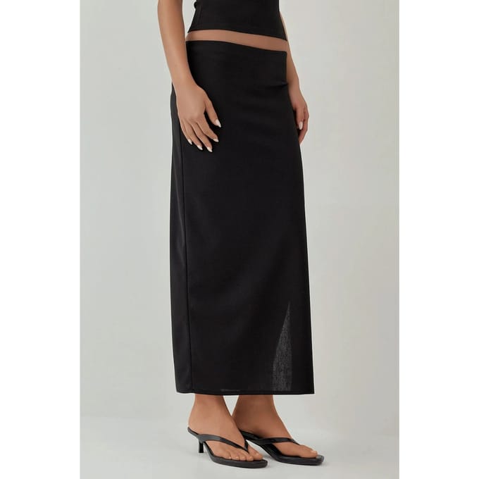 Lage Taille Maxi Rok