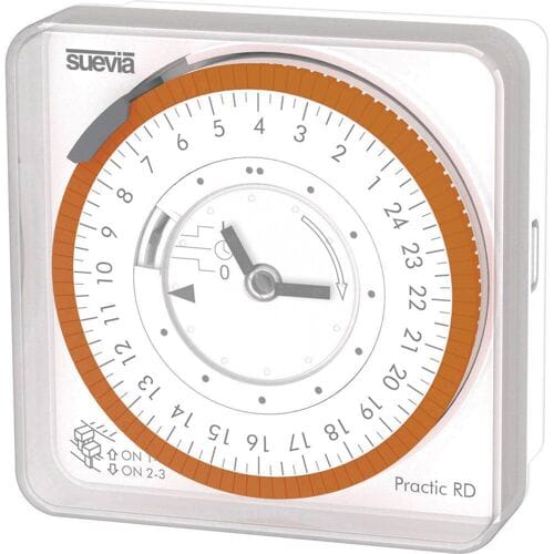 Suevia Practic RD Opbouwschakelklok Analoog 230 V/AC 16 A/230 V