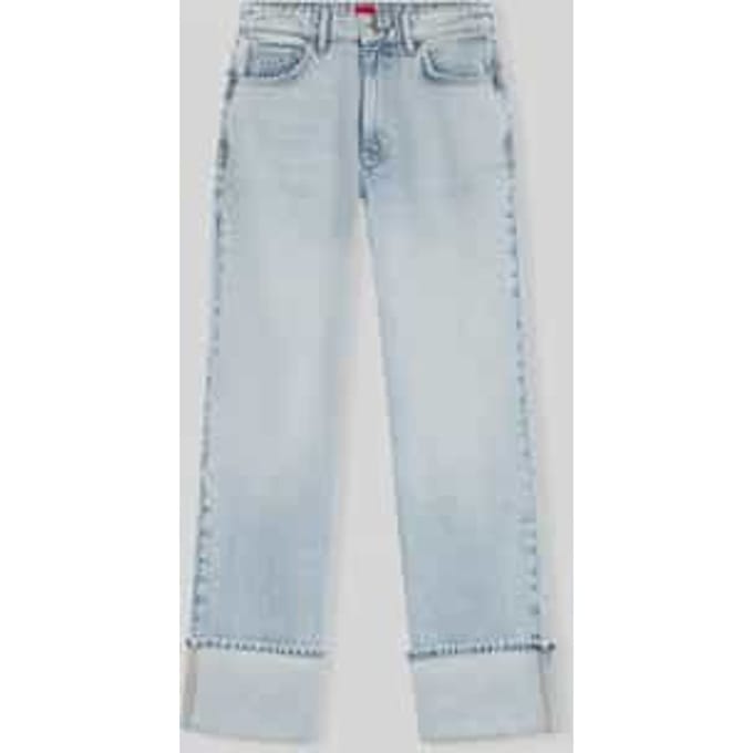 straight fit jeans van puur katoen