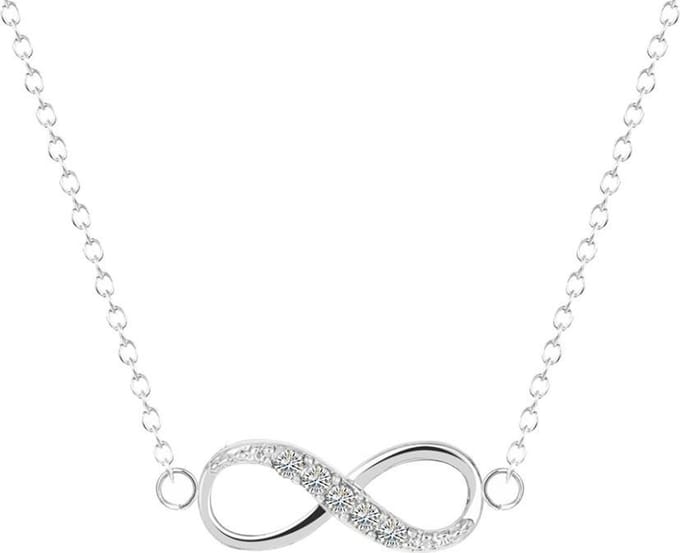 Fako Bijoux - Ketting - Infinity - Mini - Zilverkleurig - Sinterklaas & Kerst
