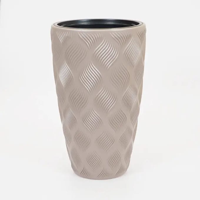 Vita bloempot Flow Slim 30 taupe