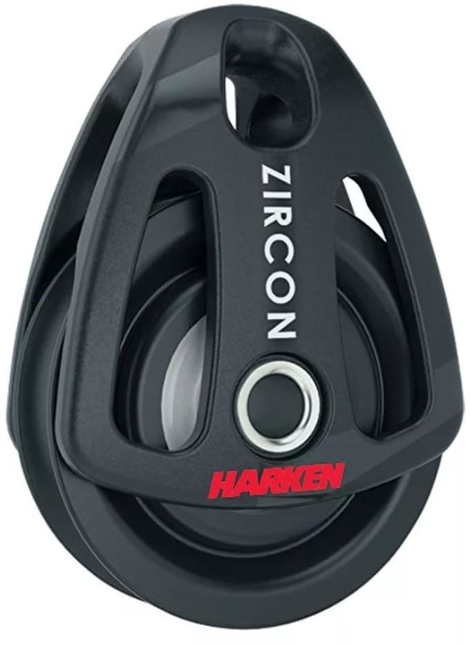Harken 2196 1-schijfs 57mm Zircon blok met hondsvot