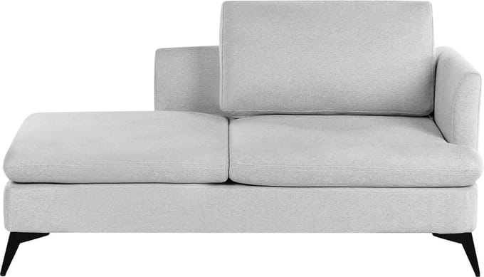 BELIANI SIEVOZ - Chaise longue - Lichtgrijs - Rechtszijdig - Polyester