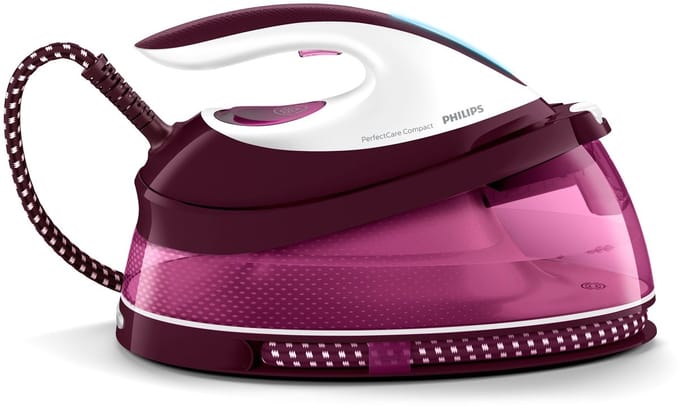 Philips Stoomstrijkijzer PerfectCare Compact GC7842/40 - steam generator iron - sole plate: SteamGlide