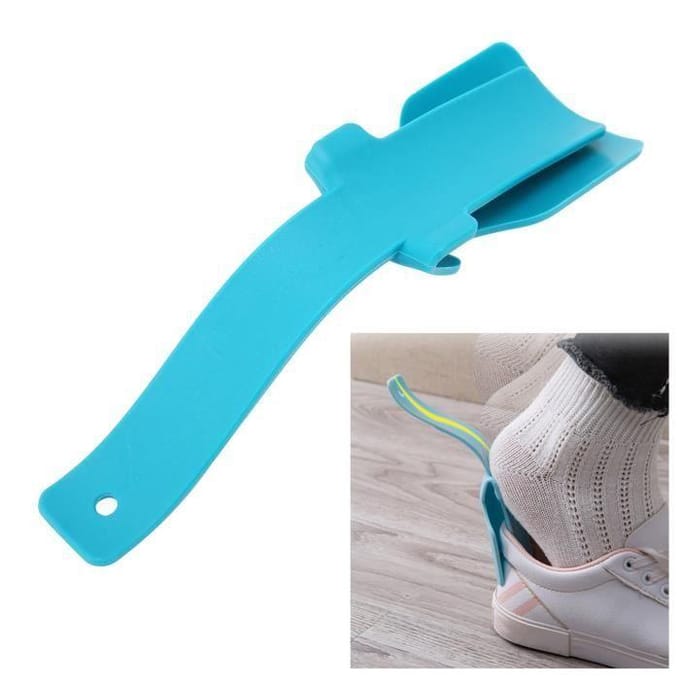 Hulpmiddel bij het aantrekken van schoenen - SURENHAP - Professionele schoenlepel - Ergonomisch - Draagbaar - Blauw blue