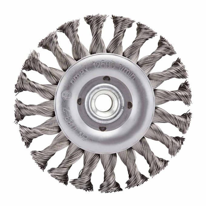 Rhodius Rhodius SRBZ, 6 stuks ronde borstel 125 x 13 x 28 x M14, geklopt, Topline, Made in Germany, voor staal SRBZ 353132 6 stuk(s)