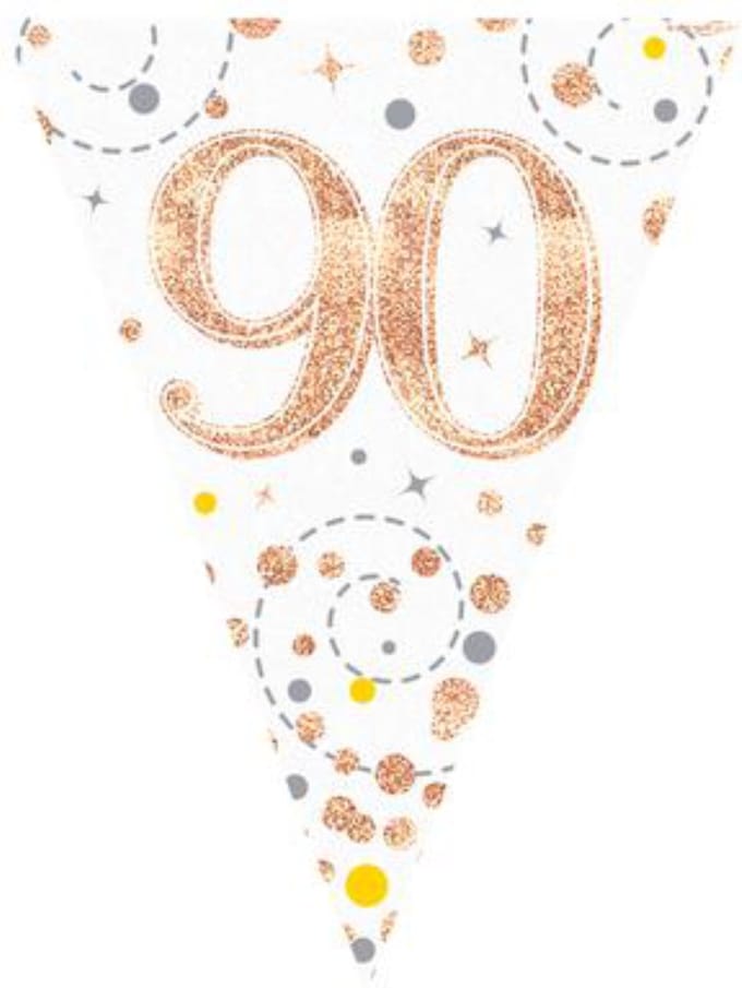 Oaktree - Vlaggenlijn 90 jaar Rose Gold (4 meter)